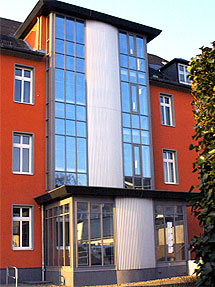 Ansicht des Eingangs des Medi-Centers Schleswig